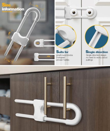 Multifunctional Baby Cabinet Locks with Secure Buttons