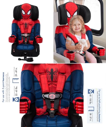Child Safety Harness Booster Car Seat Marvel Spider-Man
